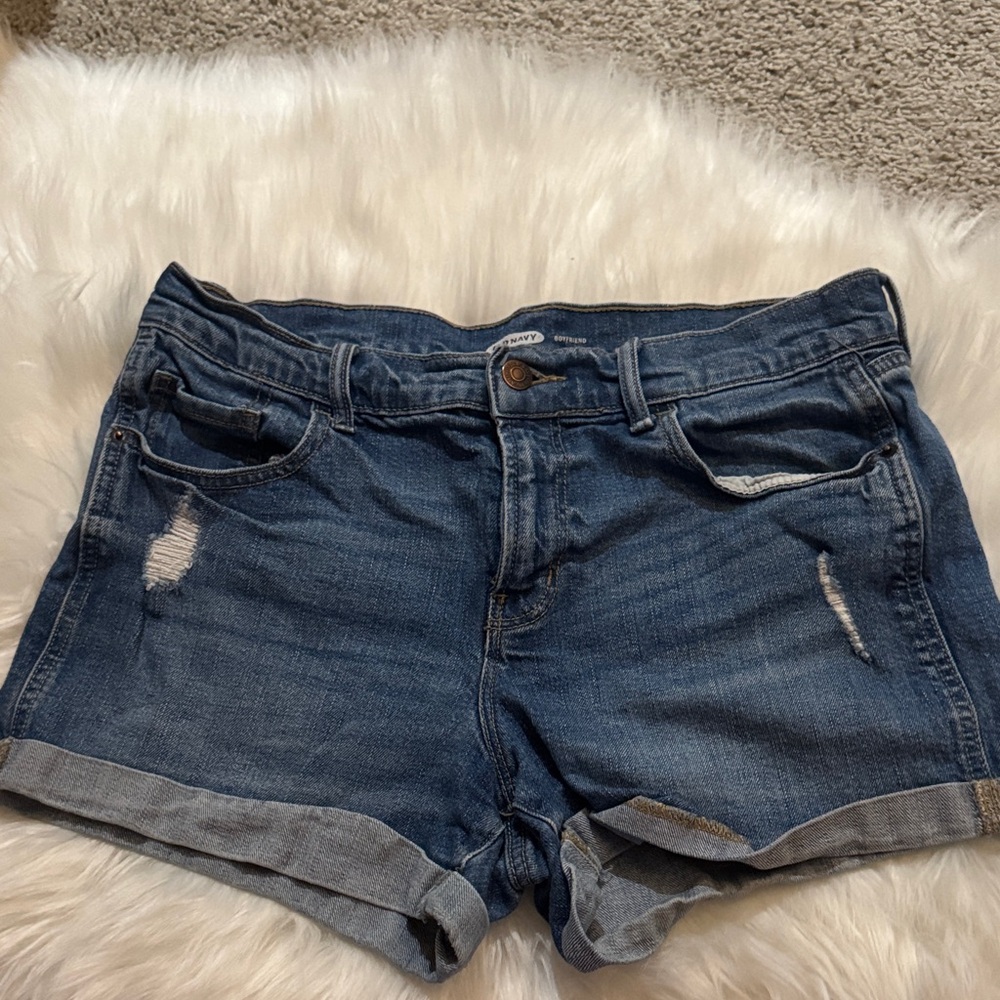 Old Navy Distressed Blue Jean Shorts